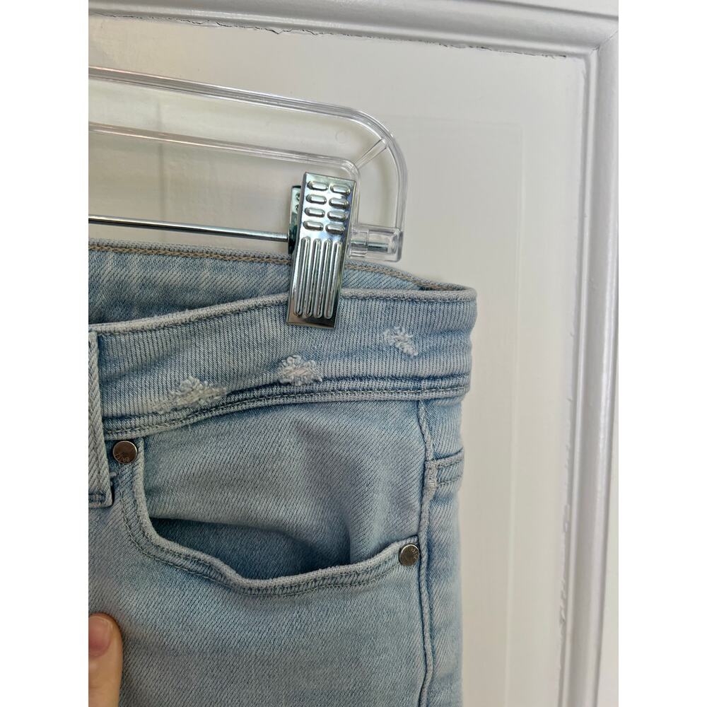 Paige Cindy Crop Straight Leg Jeans Light Wash High Rise Denim Women's 30 FLAW - Picture 12 of 16